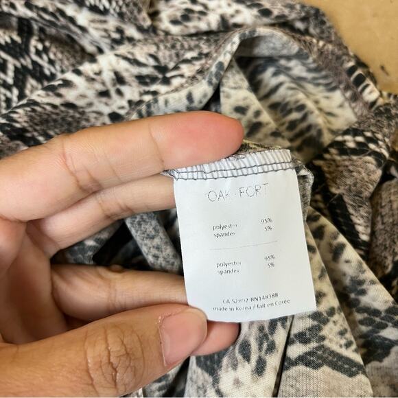 Oak + Fort Snake Print Mock Neck Top - Picture 7 of 7